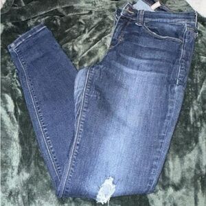 Sneak Peek Distressed Blue Lowrise Skinny Jeans